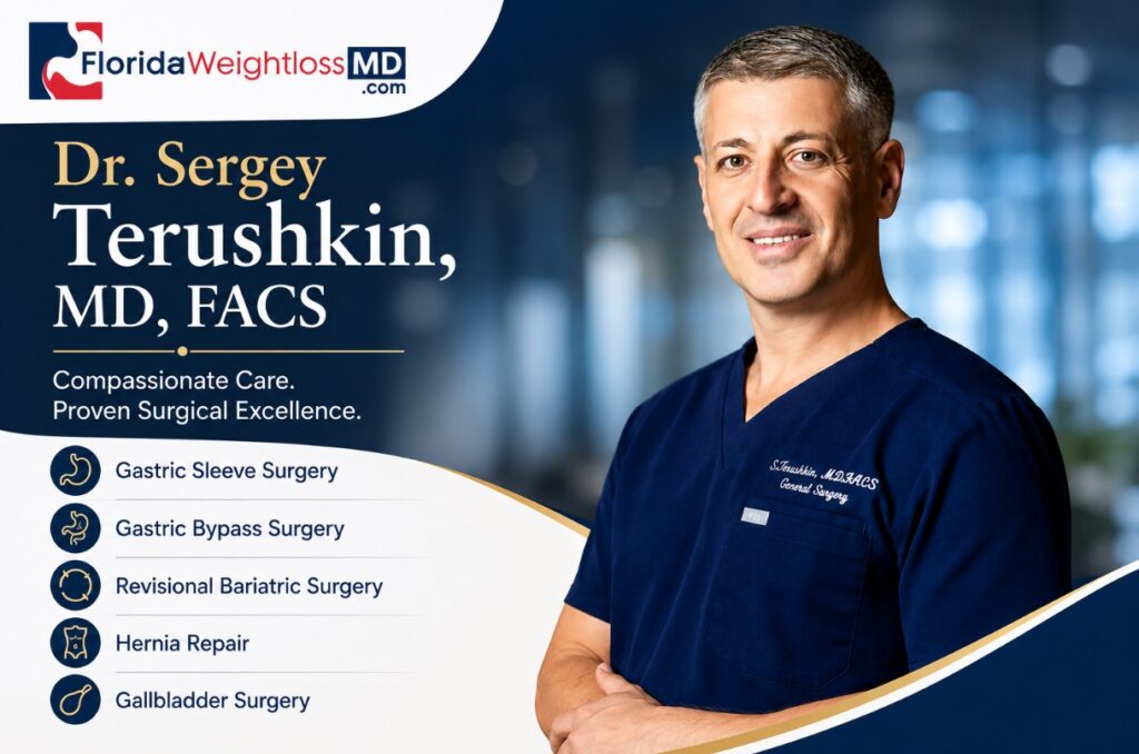 Dr. Sergey Terushkin, provides personalized bariatric surgery and medical weight loss care focused on long-term health and wellness.