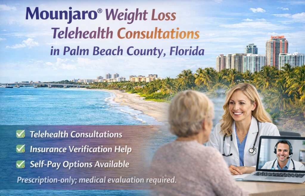 Physician-guided Mounjaro® weight loss telehealth consultations across Palm Beach County