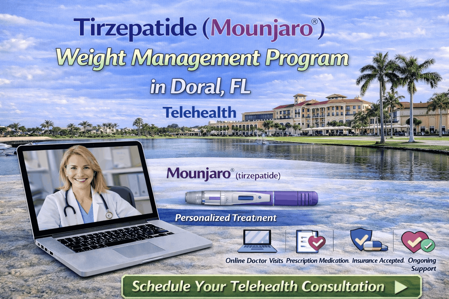 tirzepatide weight loss doral Tirzepatide (Mounjaro®) Weight Management Program in Doral, FL - Telehealth