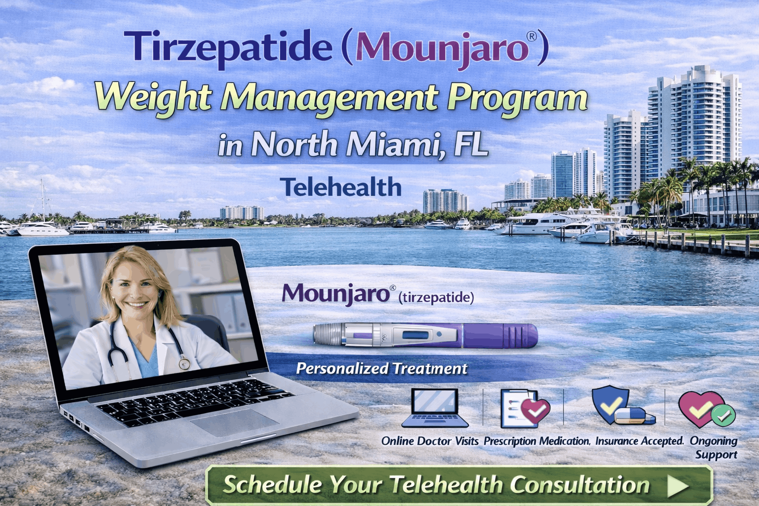 tirzepatide weight loss miami beach Tirzepatide (Mounjaro®) Weight Management Program in North Miami, FL -  Telehealth