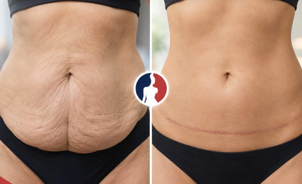 Panniculectomy before and after results showing excess abdominal skin removal after major weight loss - Florida Surgery And Weight Loss Center
