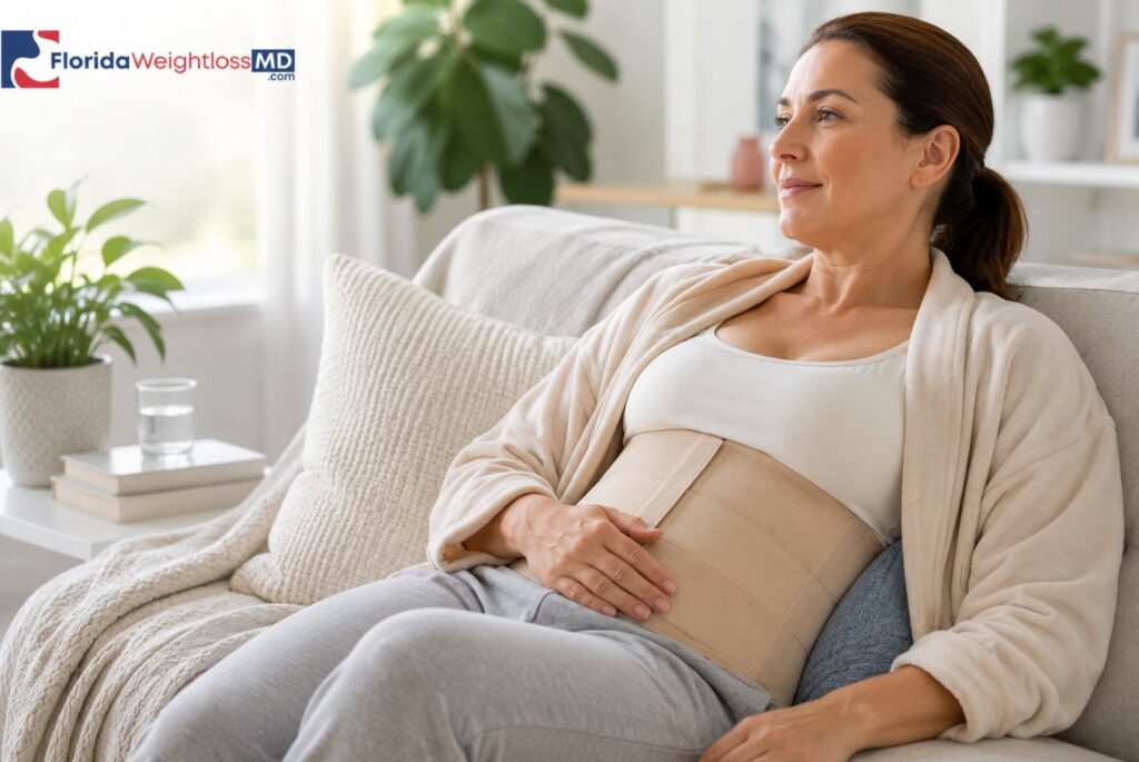 Panniculectomy recovery after excess skin removal with abdominal compression garment during postoperative healing